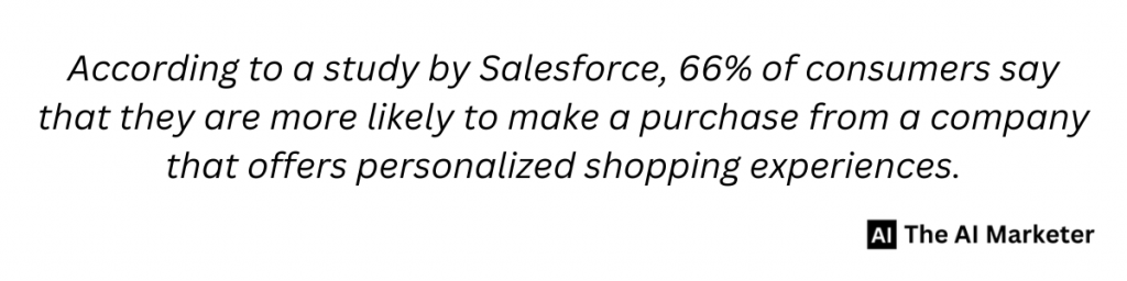Black Friday Success - According to a study by Salesforce, 66% of consumers say that they are more likely to make a purchase from a company that offers personalised shopping experiences.