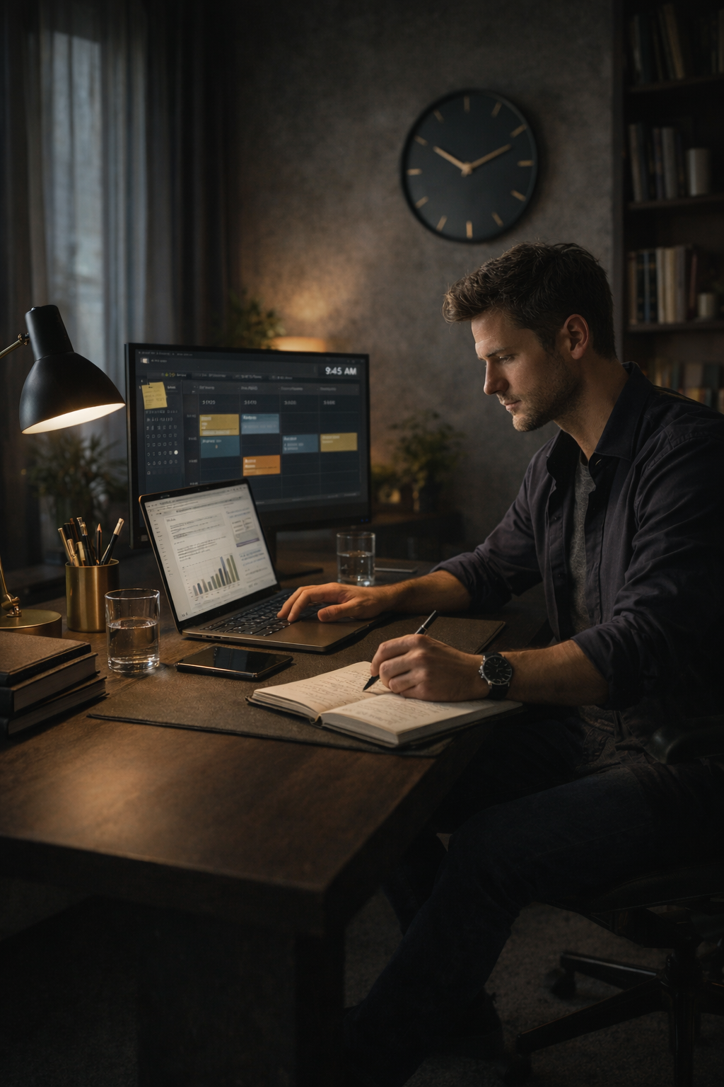 Professional using structured focus to improve work patterns and productivity