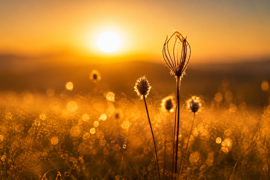 Sun sets over a field of pollen. AI and Quantum Computing: The Future of Marketing